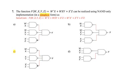 solved 7 the function f w x y z w x wxy x z can be
