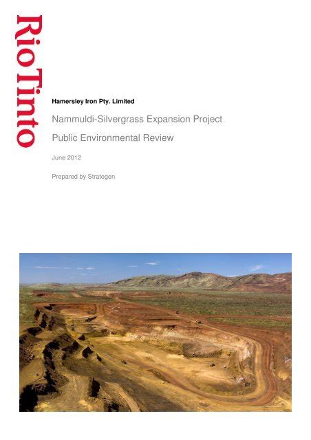 Nammuldi Silvergrass Expansion Project Public Rio Tinto Iron Ore