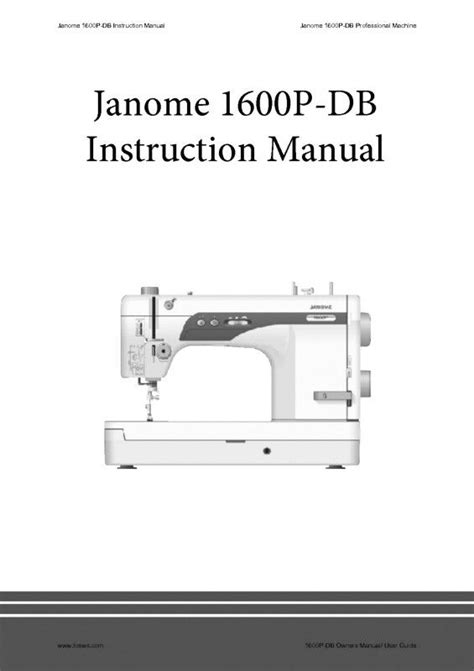 Janome 1600p Db Sewing Machine Instruction Manual Ebay