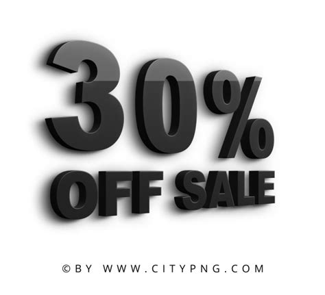 Hd 30 Percent Off Discount Black Text Logo Sign Png Citypng