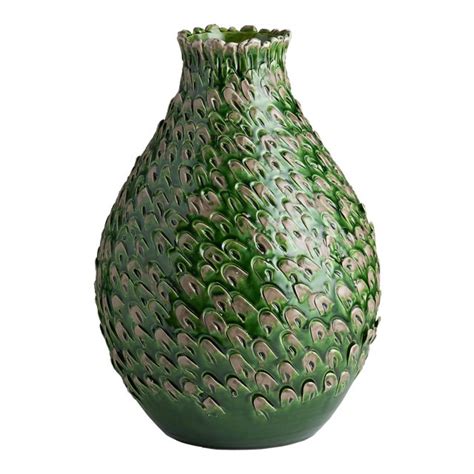 Abigail alexandria is on facebook. Green and Grey Feathered Vase, Large | Chairish