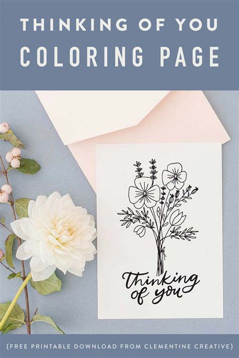 Top 42 revered free printable thinking of you cards | kongdian. Printable Thinking of You Cards {Free Colouring Page}