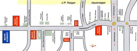 Mantri Paradise In Off Bannerghatta Road Location Map Nnp 
