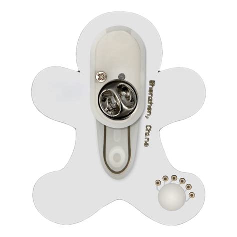 Gingerbread Man Christmas Flashing Blinky Body Light Lapel Pin