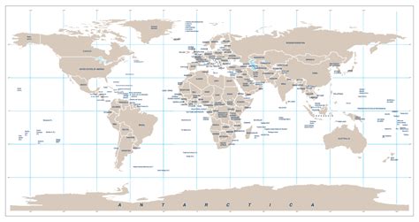 The map is also stretched to get a 7:4 width/height ratio instead of the 2:1 of the hammer. 5 Best Images of Printable World Map Without Labels ...