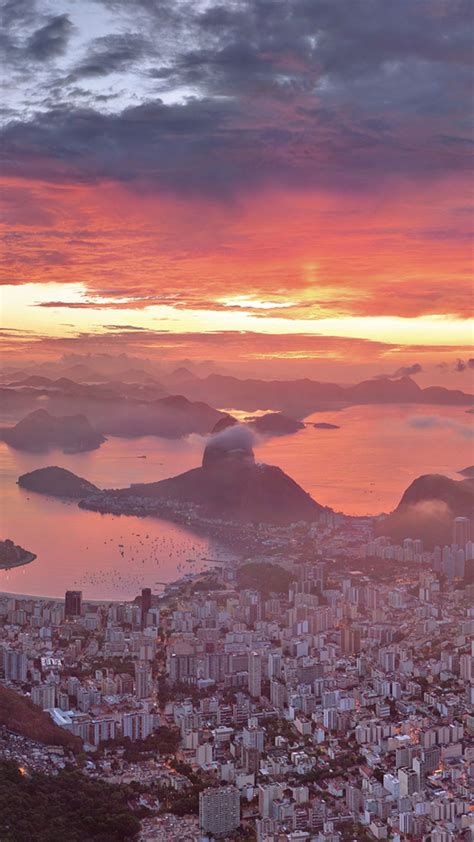 1080x1920 Amazing View Of Rio De Janeiro During Sunset Iphone 76s6