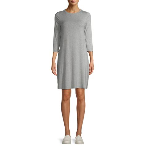 Time And Tru Time And Tru Womens 34 Sleeve Knit Dress