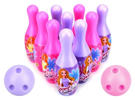 Vt Princess Sport Childrens Mini 12 Piece Toy Bowling Set W 10 Pins