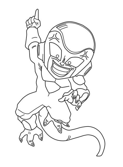 Powerful Frieza In Dragon Ball Z Coloring Page Anime Coloring Pages