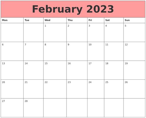 2023 Work Week Calendar Printable Time And Date Calendar 2023 Canada