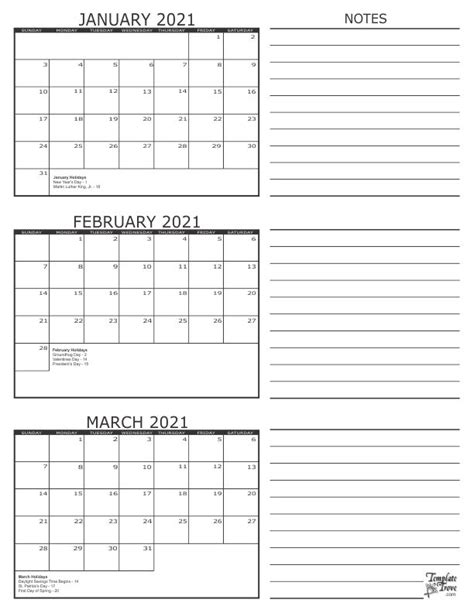 Jan Feb March 2021 Calendar Printable Printable Word Searches