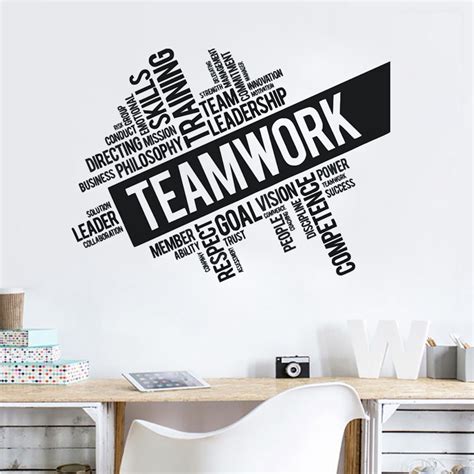 Creative Teamwork Vinyl Wall Decal Team Work Office Art Decor Stickers