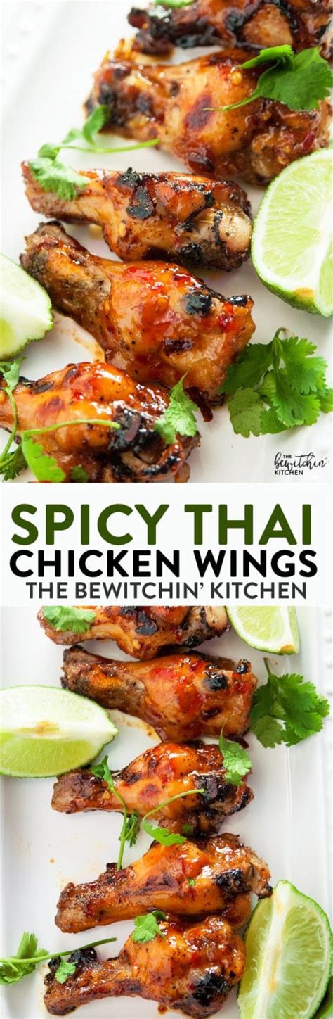 Our family recipe for sticky chinese chicken wings! Spicy Thai Chicken Wings | The Bewitchin' Kitchen