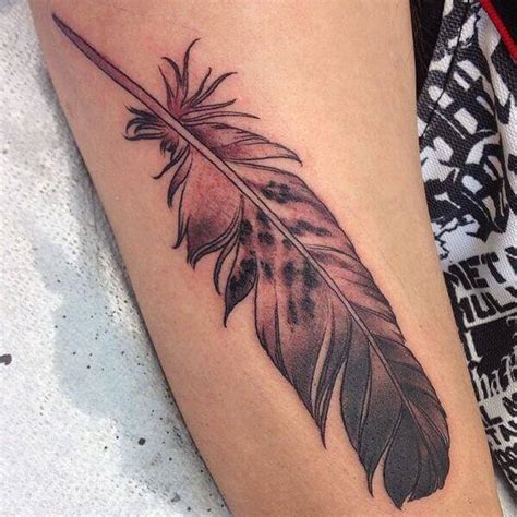 Another Feather Tattoo Eagle Feather Tattoos Feather Tattoo Placement