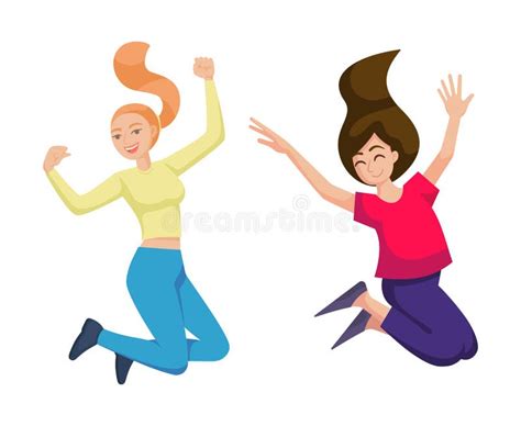 Woman Jumping For Joy Cartoon Img Gimcrackery