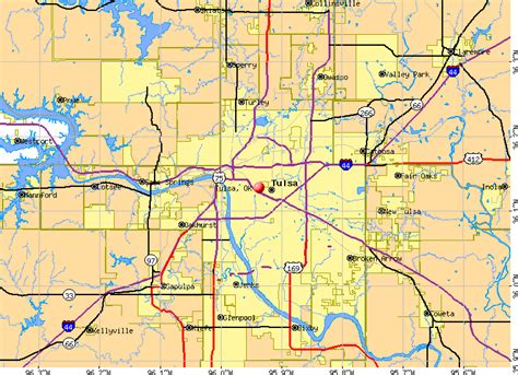 Map Of Tulsa Oklahoma Travelsmapscom