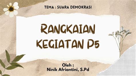 Rangkaian Kegiatan P5 Temasuara Demokrasi Youtube