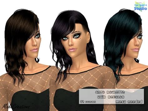The Sims Resource Anto Roulette Hair Recolored By Mahocreations Sims