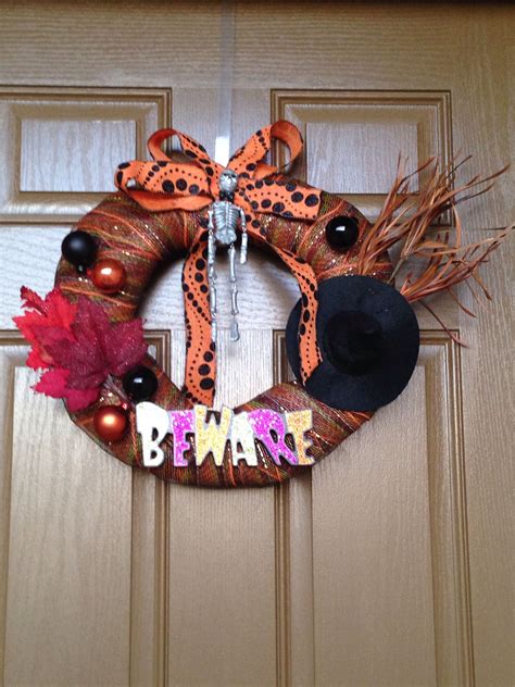 Made This Wreath For Our Front Door Today Happy Halloween