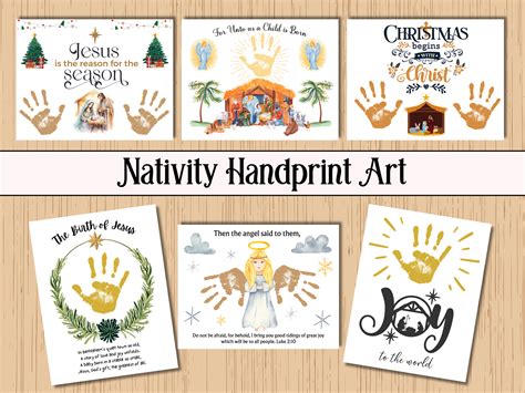 Nativity Handprint Art Bundle Nativity Handprint Craft Christmas