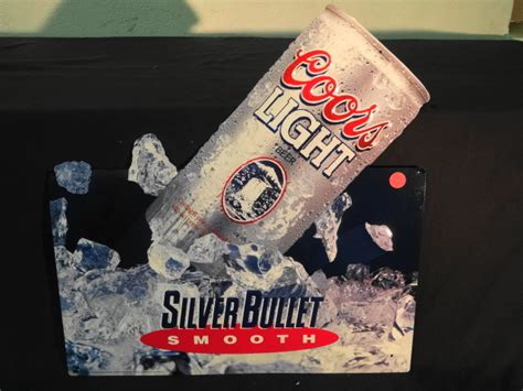 Sold Price Vintage Coors Light Silver Bullet Smooth Beer Non