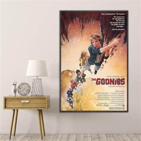 The Goonies Poster Canvas Movie Poster Unframe Etsy