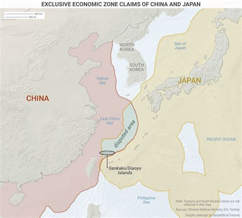 China Japan Exclusive Economic Zones Japan Chinese Graphic