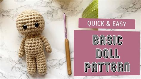 quick and easy basic crochet doll body 1 hour project youtube