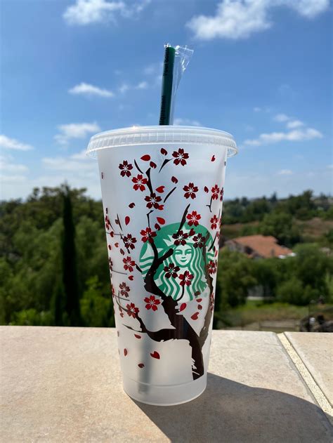 Starbucks Cherry Blossom Cold Cup Japanese Starbucks Cup Etsy
