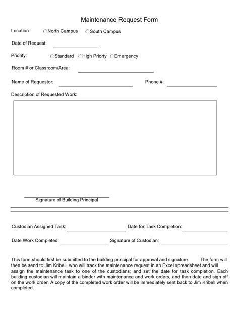 54 Maintenance Request Form Templates Free Templatelab