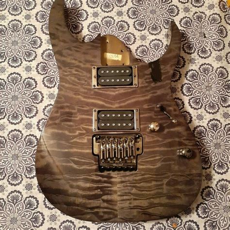 Loaded Ibanez Rg320 Quilt Guitar Project Body Edge Iii Floyd Rose