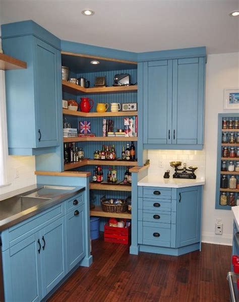 These cabinets can be paneled to blend in with the other kitchen cabinets. Design Ideas And Practical Uses For Corner Kitchen Cabinets