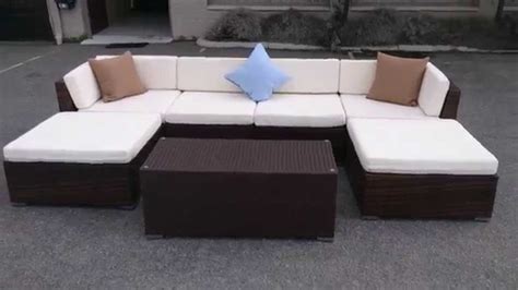 Barcelona Outdoor Sectional Sofa Set Wicker Youtube