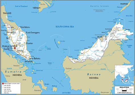 Malaysia Road Wall Map By Graphiogre Mapsales