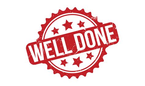 Well Done Rubber Stamp Red Well Done Rubber Grunge Stamp Seal Vector