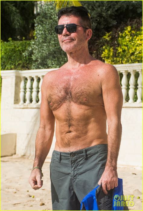 simon cowell goes shirtless while vacationing in barbados photo sexiz pix