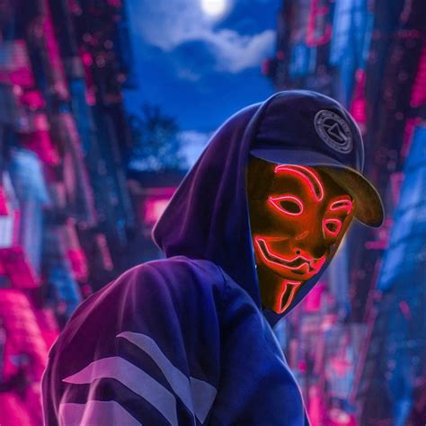 Køb Anonymous Led Maske Rød Til Kun 159 Kr Temashopdk