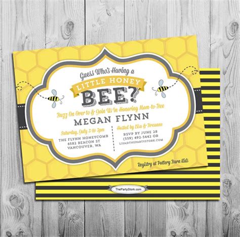 Bee Baby Shower Invitation Printable Mommy To Bee Etsy