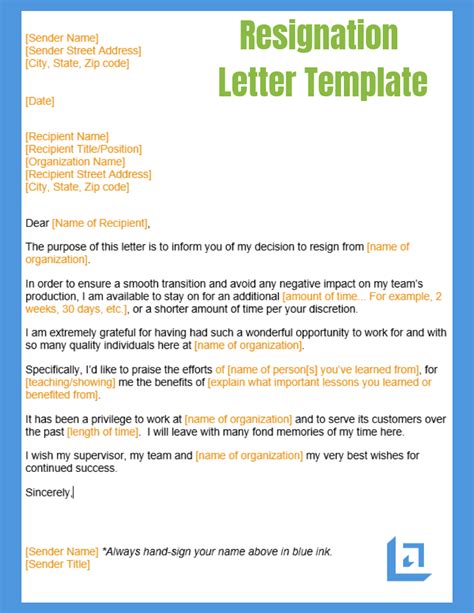 Check spelling or type a new query. Resignation Letter Template | Free Business Writing Templates
