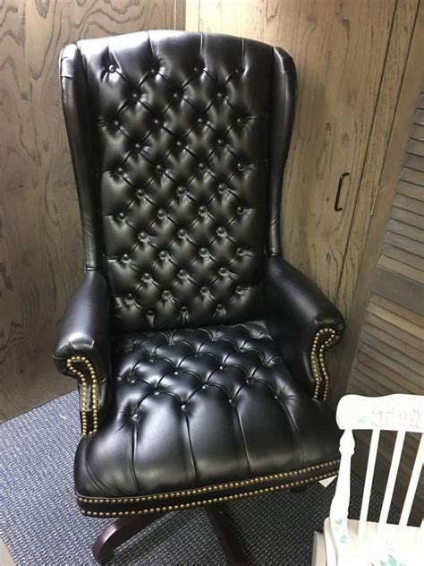 More buying choices $105.98 (2 new offers) Item # 1 -- Black tufted leather swivel office/desk chair with nail head trim (by Indian Creek ...