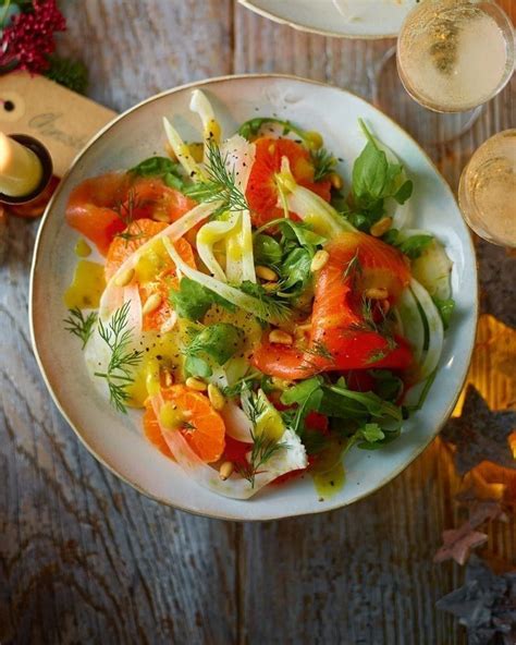 Smoked salmon salad is a colourful dish combining the crunch of black olives with the zest of fresh lemon juice. Pin on Wedding food