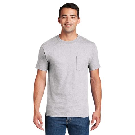 Hanes 5190 Beefy T Cotton T Shirt With Pocket Ash Full Source