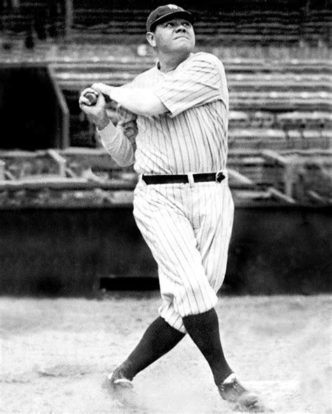New York Yankees Babe Ruth Swinging His Photograph By New York Daily