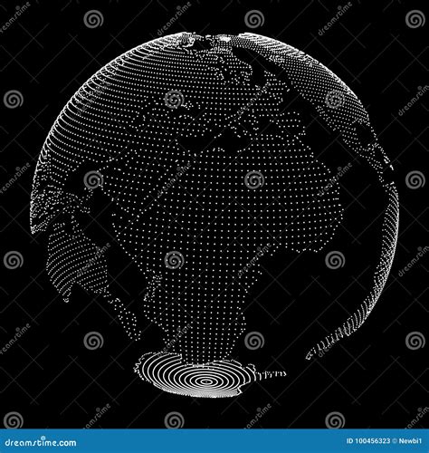 Earth With Dots Stock Vector Illustration Of Connect 100456323
