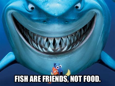 Fish Are Friends Not Food Finding Nemo Movie Posters Nemo Movie