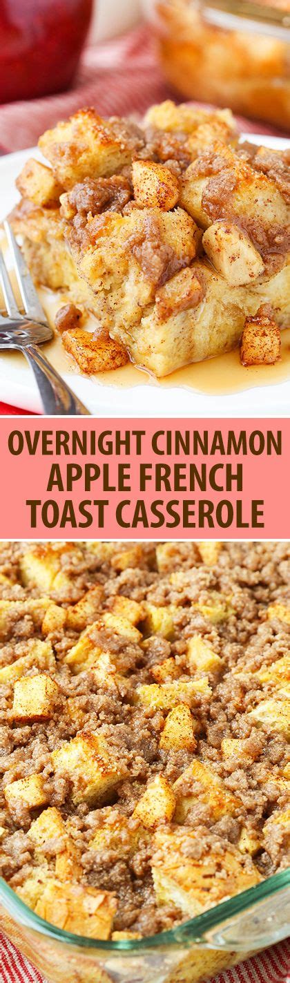 Overnight Cinnamon Apple Baked French Toast Casserole For The