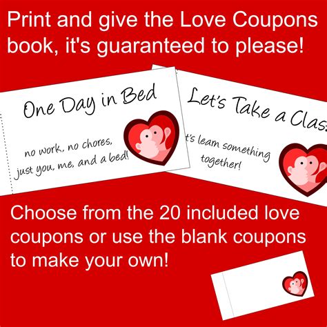 printable love coupons book for him and her valentine s etsy