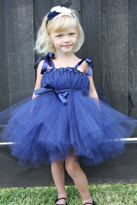 Navy Blue Flower Girl Dresses Cute Flower Girl Dresses Kids Prom