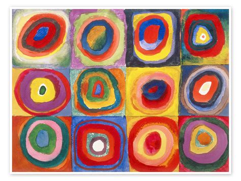 Colour Study Squares And Concentric Rings Print By Wassily Kandinsky