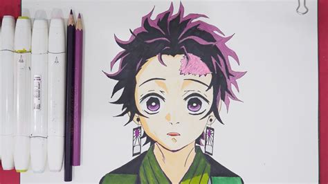 How To Draw Tanjiro From Demon Slayer Drawing Anime Characters Youtube